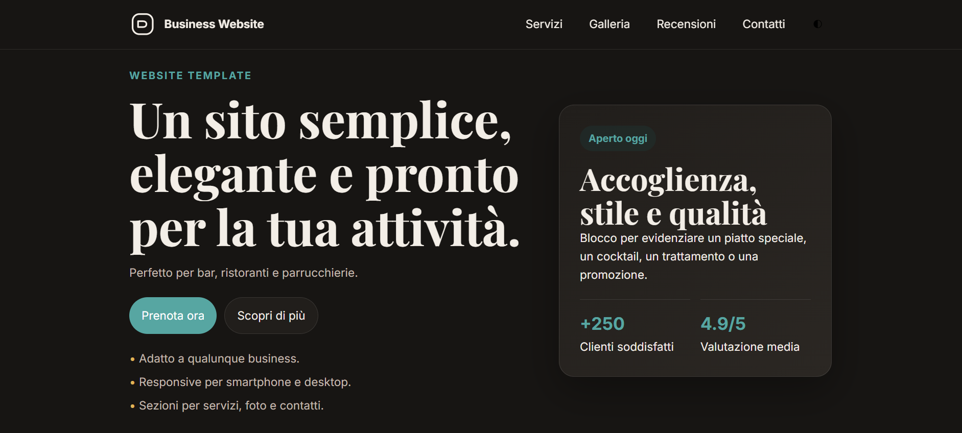 Business Websites Template anteprima
